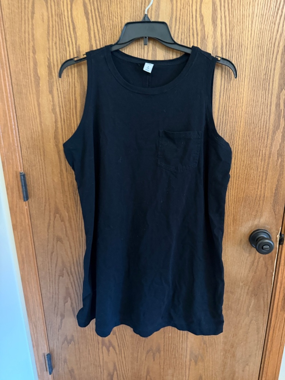 Old Navy Black Sleeveless Tank Dress with front pocket